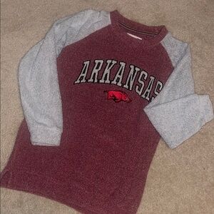 Arkansas Raglan Shirt - Red and Gray